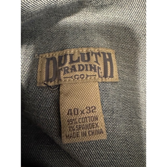 Duluth Trading Co Flex Ballroom Jeans Mens 40x32 Blue Denim Straight Leg Pants - Picture 6 of 12